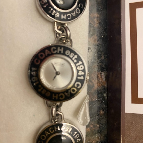Coach women’s Black and White Circular Charm Bracelet - Picture 2 of 10